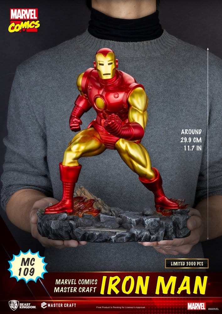 IRON MAN MASTER CRAFT MARVEL COMICS BEAST KINGDOM ESTATUA 29 CM
