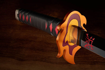 DEMON SLAYER: KIMETSU NO YAIBA RÉPLICA PROPLICA 1/1 ESPADA NICHIRIN (TANJIRO KAMADO) KYOJURO RENGOKU'S SWORD GUARD VER. 88 CM