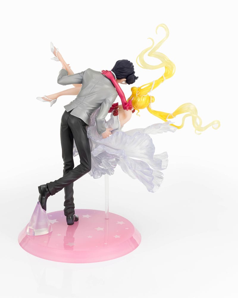 SAILOR MOON ESTATUA PVC FIGUARTSZERO CHOUETTE USAGI & TUXEDO MASK MOONLIGHT GLOW EDITION 24 CM