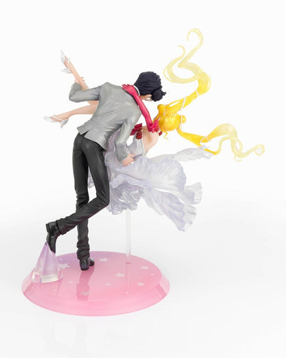 SAILOR MOON ESTATUA PVC FIGUARTSZERO CHOUETTE USAGI & TUXEDO MASK MOONLIGHT GLOW EDITION 24 CM