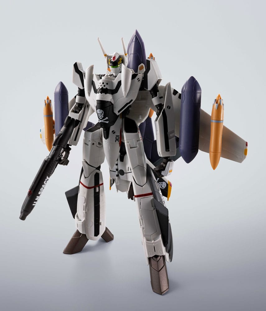 VF-0S PHOENIX & QF-2200D-B GHOST SET – FIGURA HI-METAL R CHOGOKIN 14 CM (BANDAI – MACROSS)