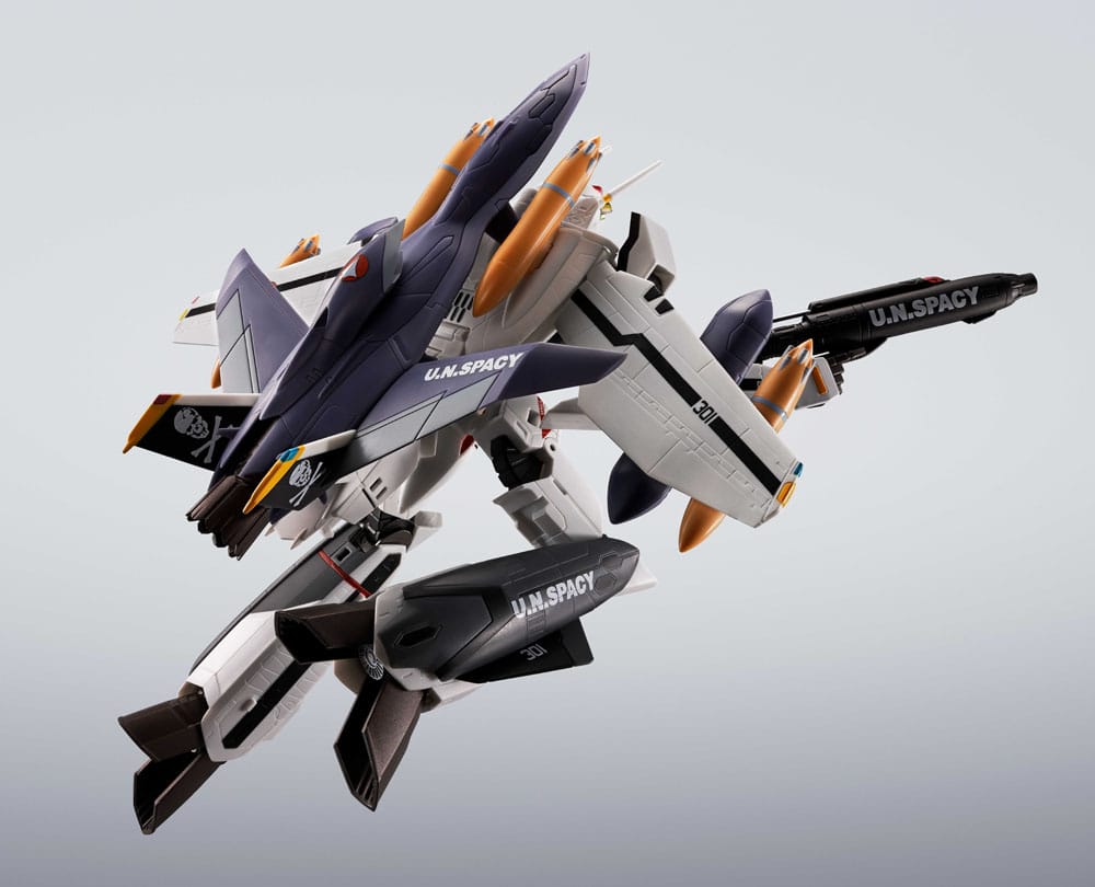 VF-0S PHOENIX & QF-2200D-B GHOST SET – FIGURA HI-METAL R CHOGOKIN 14 CM (BANDAI – MACROSS)