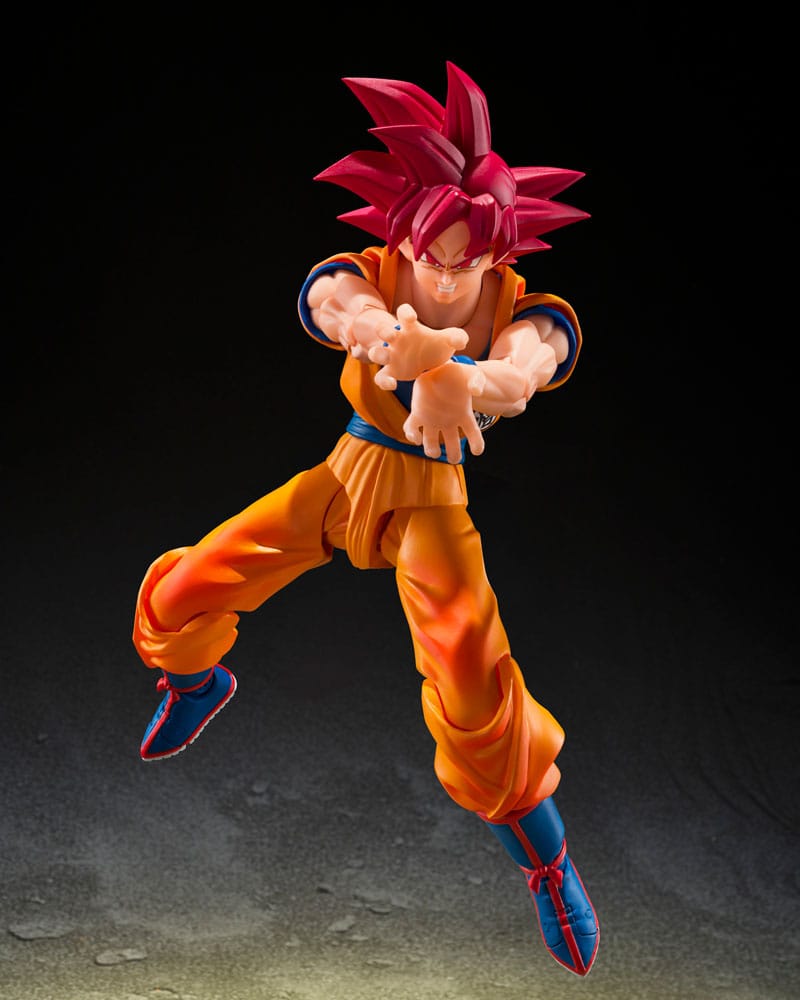 SUPER SAIYAN GOD SON GOKU (GOD AURA) FIGURA S.H.FIGUARTS DRAGON BALL SUPER 15 CM