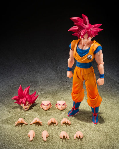SUPER SAIYAN GOD SON GOKU (GOD AURA) FIGURA S.H.FIGUARTS DRAGON BALL SUPER 15 CM