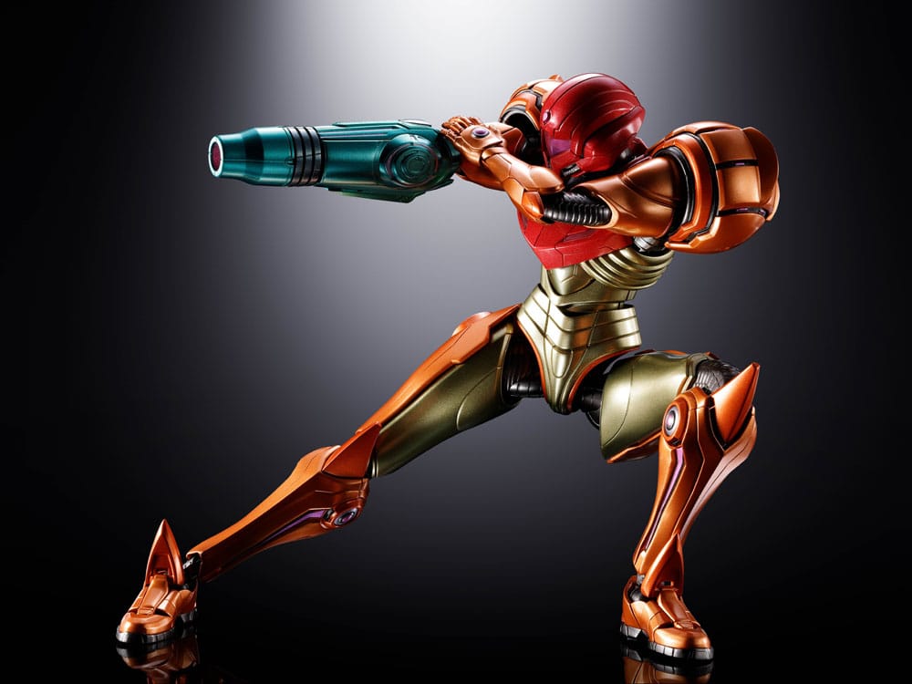 SAMUS ARAN FIGURA DIECAST CHOGOKIN METROID PRIME 4: BEYOND LED 21 CM