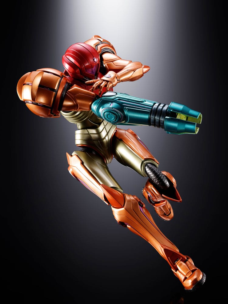 SAMUS ARAN FIGURA DIECAST CHOGOKIN METROID PRIME 4: BEYOND LED 21 CM
