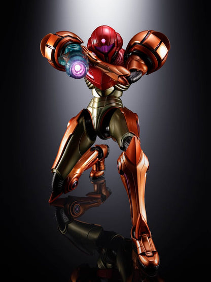 SAMUS ARAN FIGURA DIECAST CHOGOKIN METROID PRIME 4: BEYOND LED 21 CM
