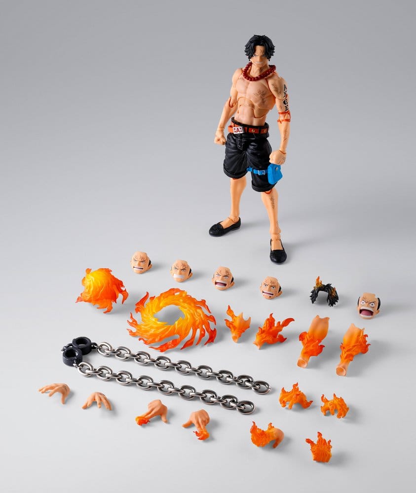 PORTGAS D. ACE – FIGURA S.H.FIGUARTS 16 CM (BANDAI TAMASHII – ONE PIECE MARINEFORD)