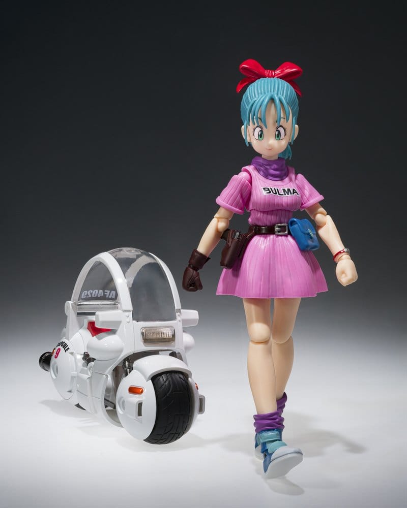 HOI-POI CÁPSULA Nº 9 BULMA'S MOTORCYCLE – FIGURA CHANGEARTS 8 CM (TAMASHII NATIONS – DRAGON BALL)