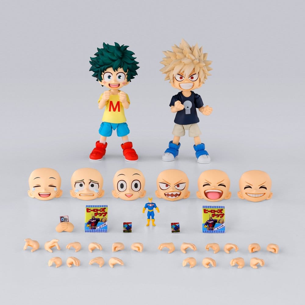 IZUKU MIDORIYA Y KATSUKI BAKUGO MY HERO ACADEMIA CHILDHOOD SET S.H.FIGUARTS 9 CM TAMASHII NATIONS