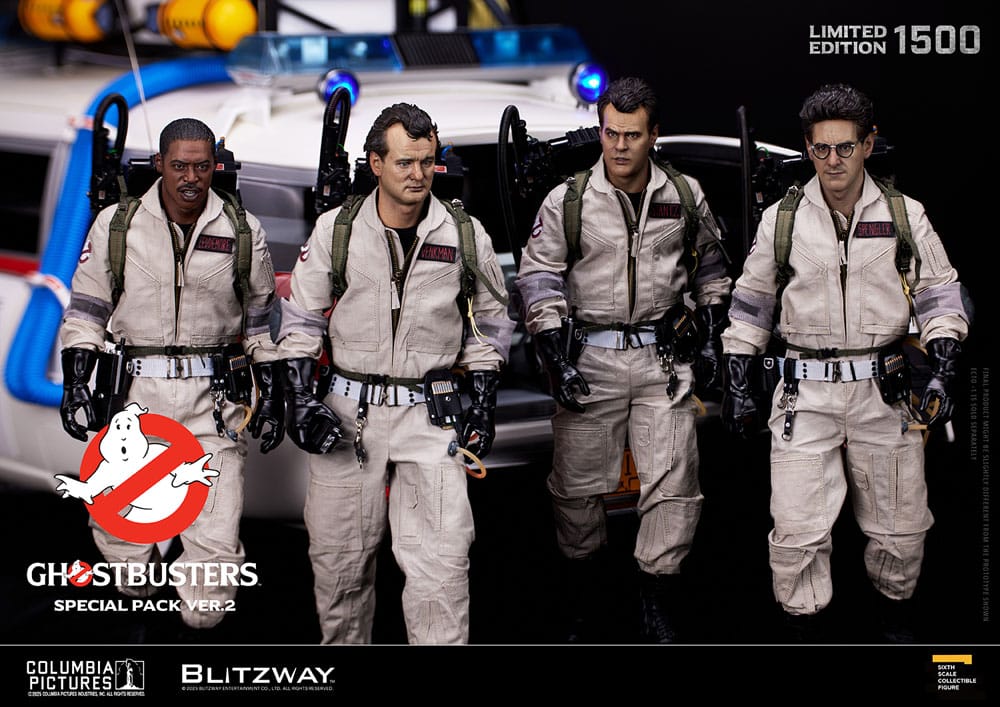 GHOSTBUSTERS – PACK 4 FIGURAS 1/6 (BLITZWAY – LOS CAZAFANTASMAS VER. 2)