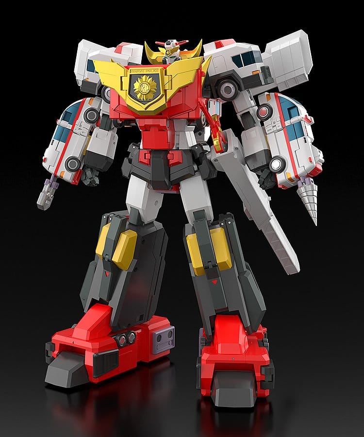 DUKE FIRE BRAVE POLICE J-DECKER THE GATTAI FIGURA TRANSFORMABLE 25 CM GOOD SMILE COMPANY