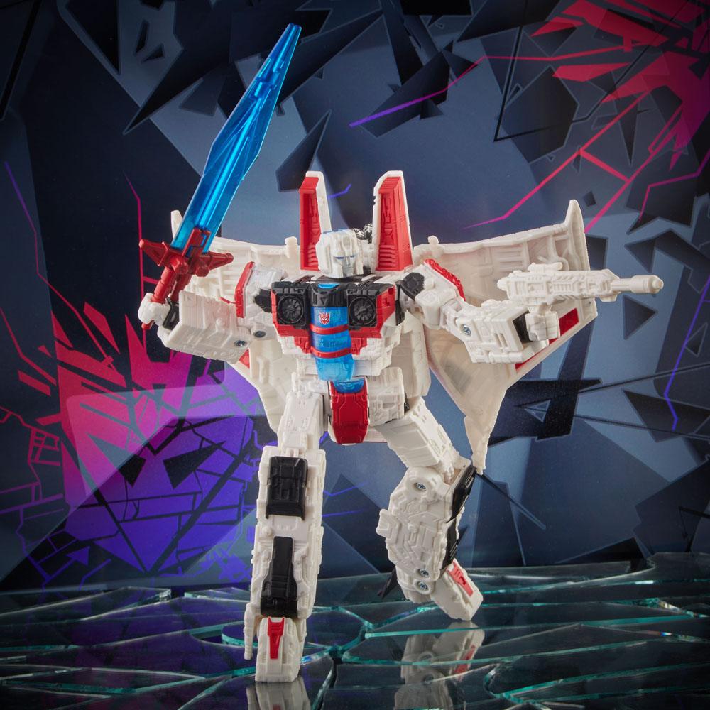 STARSCREAM TRANSFORMERS SHATTERED GLASS VOYAGER CLASS FIGURA 18 CM HASBRO