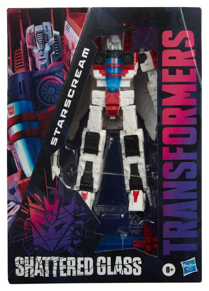 STARSCREAM TRANSFORMERS SHATTERED GLASS VOYAGER CLASS FIGURA 18 CM HASBRO