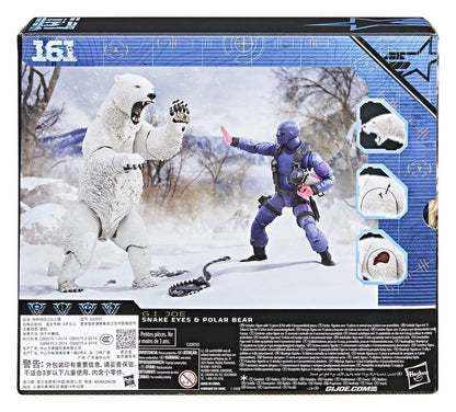 SNAKE EYES CON OSO POLAR G.I. JOE CLASSIFIED SERIES FIGURAS 15 CM HASBRO