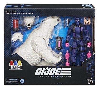 SNAKE EYES CON OSO POLAR G.I. JOE CLASSIFIED SERIES FIGURAS 15 CM HASBRO