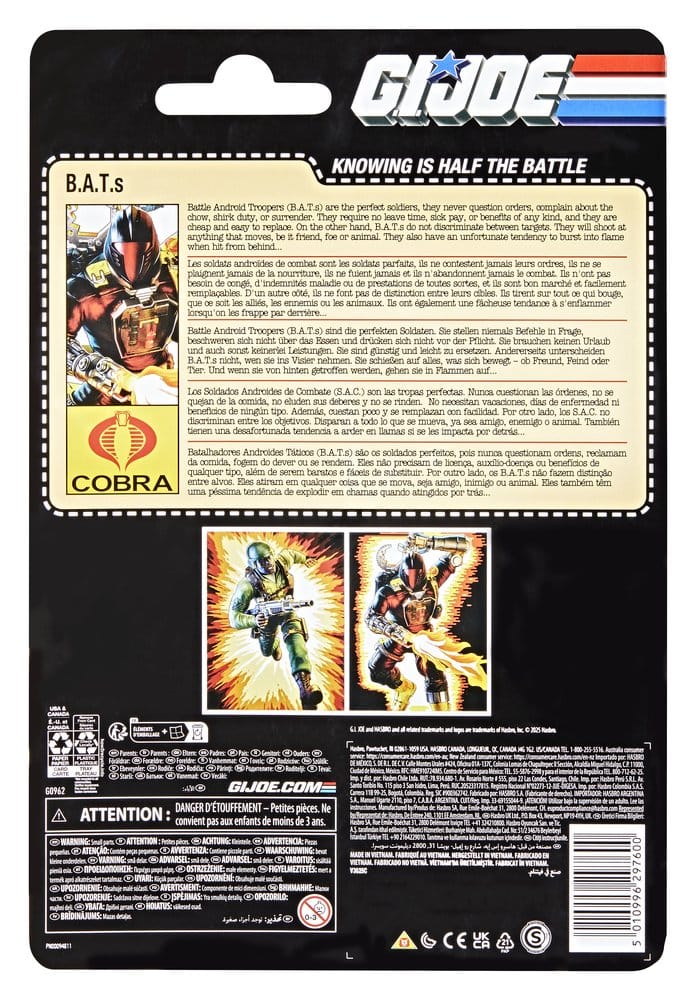 B.A.T. G.I. JOE CLASSIFIED SERIES RETRO FIGURA 15 CM HASBRO