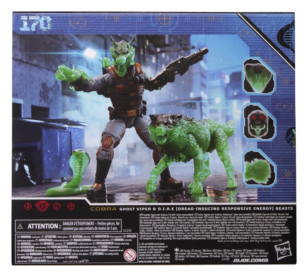 GHOST VIPER & D.I.R.E. BEASTS G.I. JOE CLASSIFIED SERIES #170 FIGURA 15 CM HASBRO