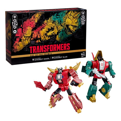 SNARL & SLUG TRANSFORMERS G2 UNIVERSE DINOBOTS AGE OF THE PRIMES PACK 2 FIGURAS 19 CM HASBRO