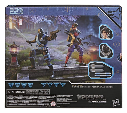 SNAKE EYES Y KIM «JINX» ARASHIKAGE NINJA FORCE CLASSIFIED SERIES PACK 2 FIGURAS 15 CM – G.I. JOE HASBRO