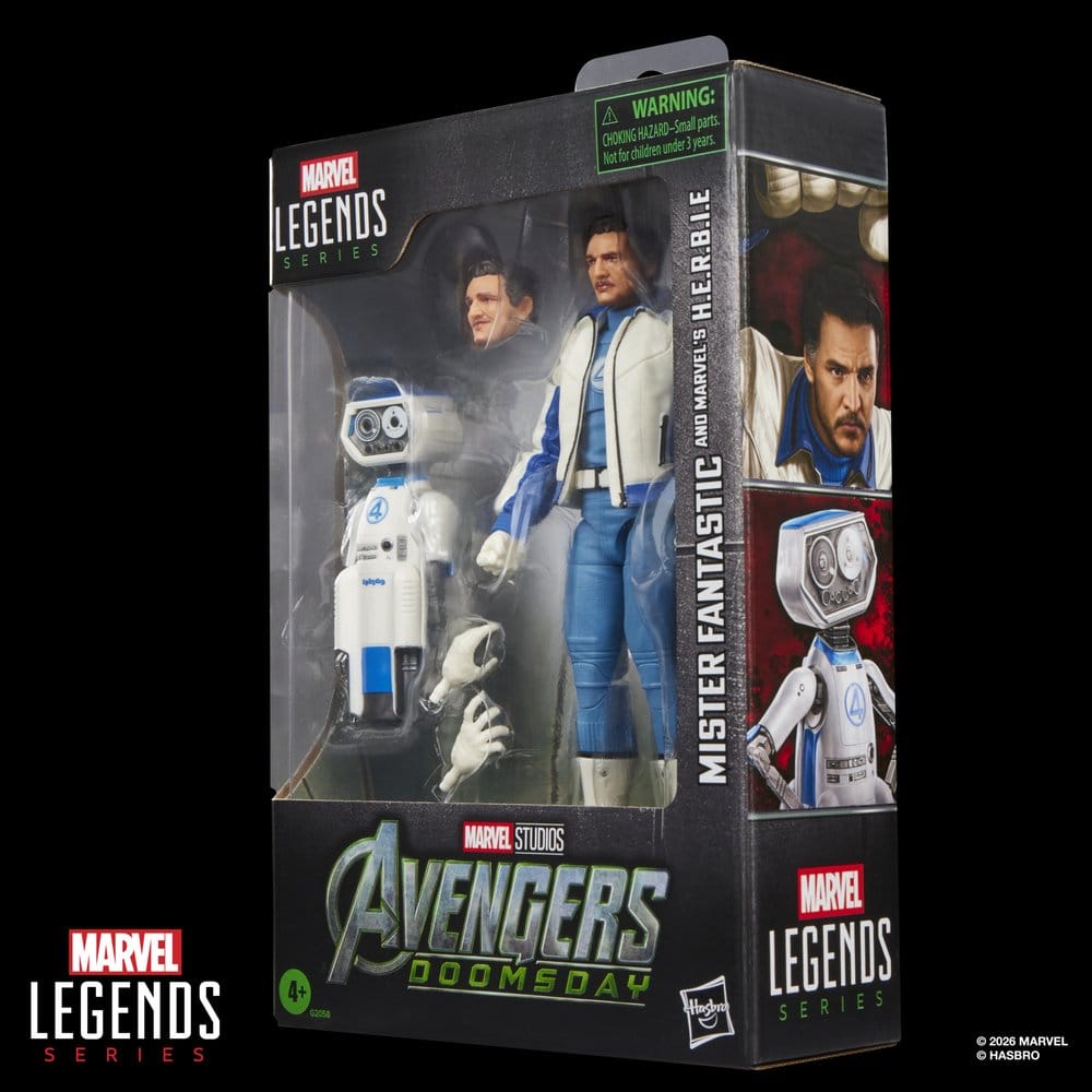 MISTER FANTASTIC Y H.E.R.B.I.E. AVENGERS DOOMSDAY MARVEL LEGENDS PACK 2 FIGURAS 15 CM HASBRO