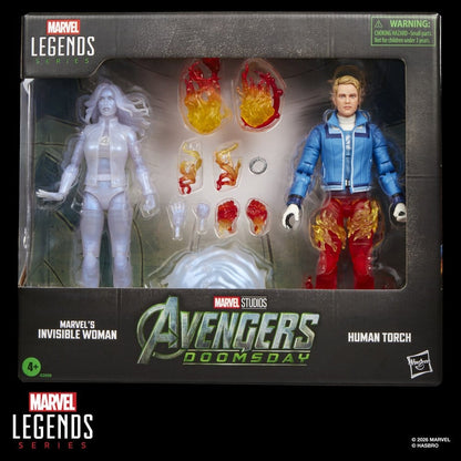 INVISIBLE WOMAN & HUMAN TORCH AVENGERS DOOMSDAY MARVEL LEGENDS PACK 2 FIGURAS 15 CM HASBRO