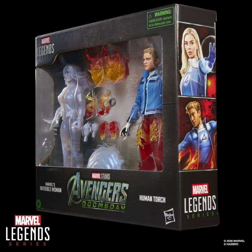 INVISIBLE WOMAN & HUMAN TORCH AVENGERS DOOMSDAY MARVEL LEGENDS PACK 2 FIGURAS 15 CM HASBRO