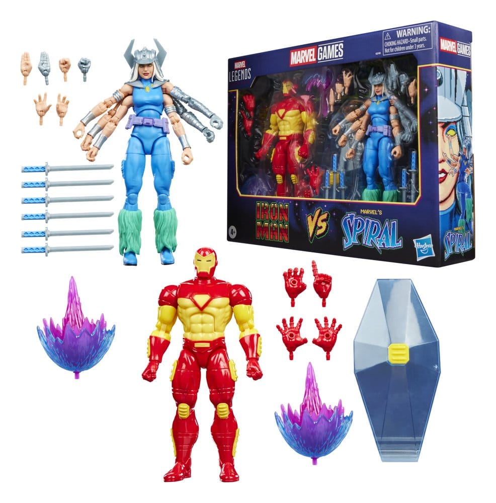 IRON MAN & SPIRAL MARVEL LEGENDS PACK 2 FIGURAS 15 CM HASBRO