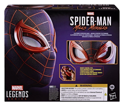 MILES MORALES SPIDER-MAN 2 MARVEL LEGENDS MÁSCARA ELECTRÓNICA EXPRESIVA 1/1 HASBRO