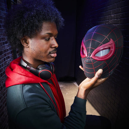 MILES MORALES SPIDER-MAN 2 MARVEL LEGENDS MÁSCARA ELECTRÓNICA EXPRESIVA 1/1 HASBRO