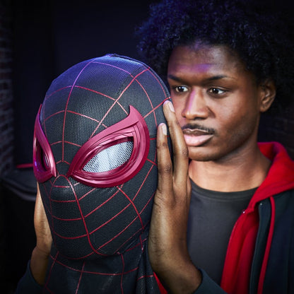 MILES MORALES SPIDER-MAN 2 MARVEL LEGENDS MÁSCARA ELECTRÓNICA EXPRESIVA 1/1 HASBRO