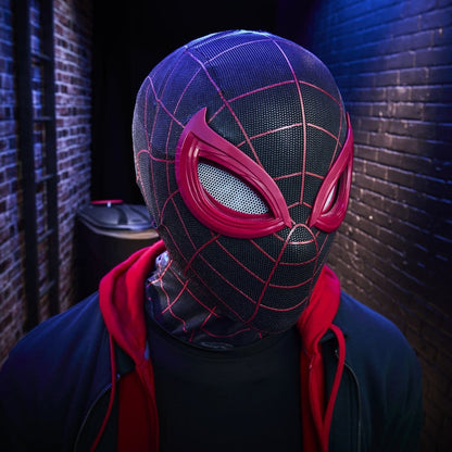 MILES MORALES SPIDER-MAN 2 MARVEL LEGENDS MÁSCARA ELECTRÓNICA EXPRESIVA 1/1 HASBRO