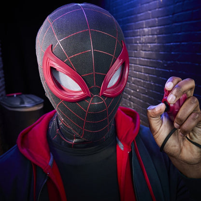 MILES MORALES SPIDER-MAN 2 MARVEL LEGENDS MÁSCARA ELECTRÓNICA EXPRESIVA 1/1 HASBRO
