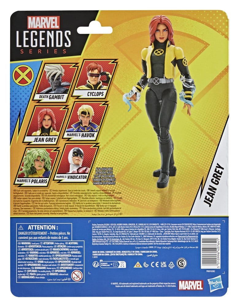 JEAN GREY X-MEN '97 MARVEL LEGENDS FIGURA 15 CM HASBRO