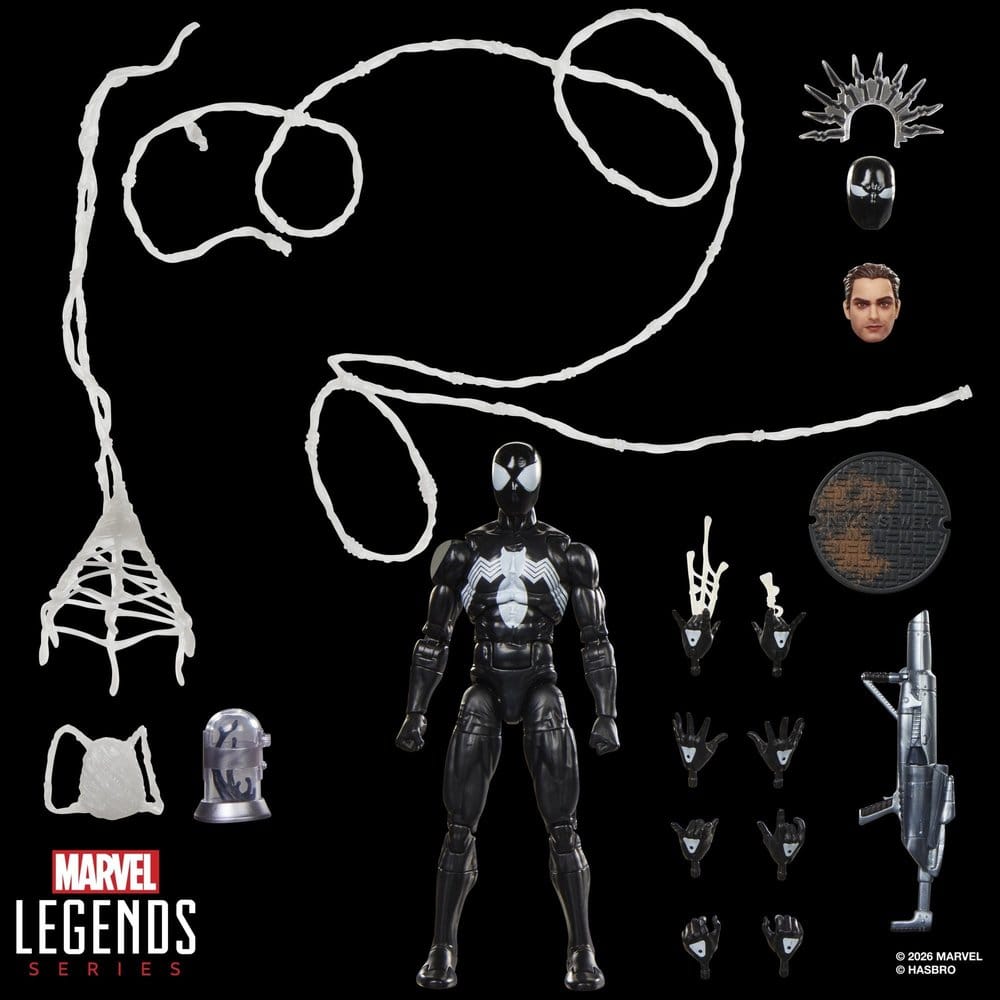 SYMBIOTE SPIDER-MAN MARVEL LEGENDS MAXIMUM SERIES FIGURA 15 CM HASBRO
