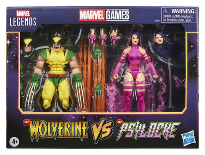 WOLVERINE & PSYLOCKE MARVEL LEGENDS MARVEL GAMES PACK 2 FIGURAS 15 CM HASBRO