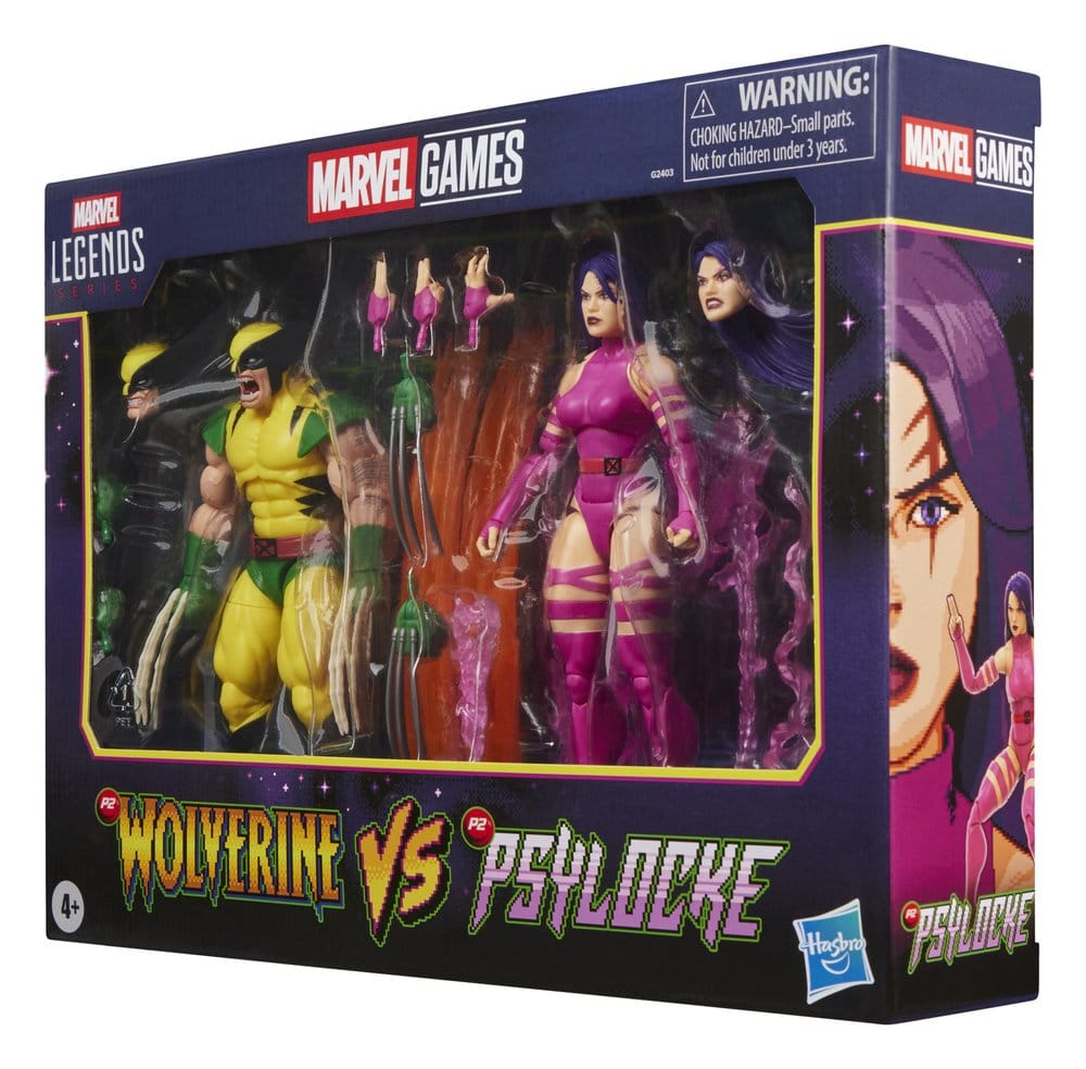 WOLVERINE & PSYLOCKE MARVEL LEGENDS MARVEL GAMES PACK 2 FIGURAS 15 CM HASBRO