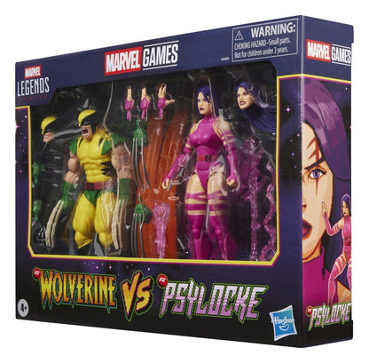 WOLVERINE & PSYLOCKE MARVEL LEGENDS MARVEL GAMES PACK 2 FIGURAS 15 CM HASBRO