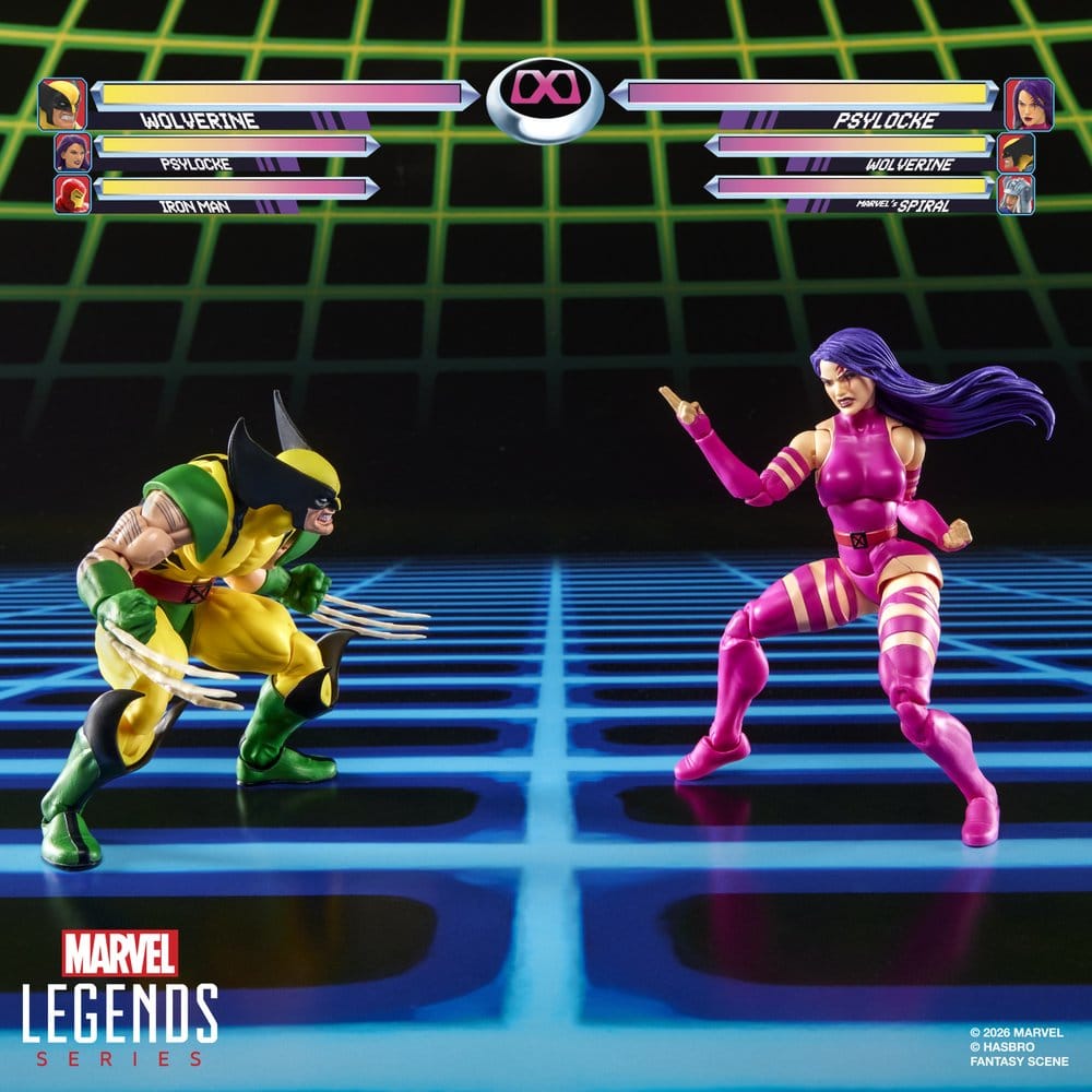 WOLVERINE & PSYLOCKE MARVEL LEGENDS MARVEL GAMES PACK 2 FIGURAS 15 CM HASBRO