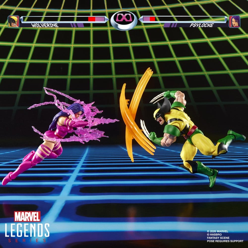 WOLVERINE & PSYLOCKE MARVEL LEGENDS MARVEL GAMES PACK 2 FIGURAS 15 CM HASBRO