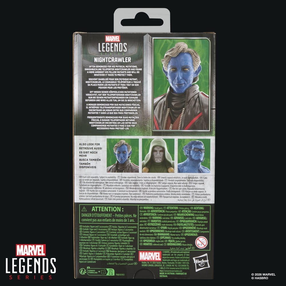 NIGHTCRAWLER AVENGERS DOOMSDAY MARVEL LEGENDS FIGURA 15 CM HASBRO