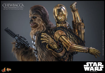 CHEWBACCA WITH DISASSEMBLED C-3PO – FIGURA 1/6 ESCALA – HOT TOYS – STAR WARS EPISODE V
