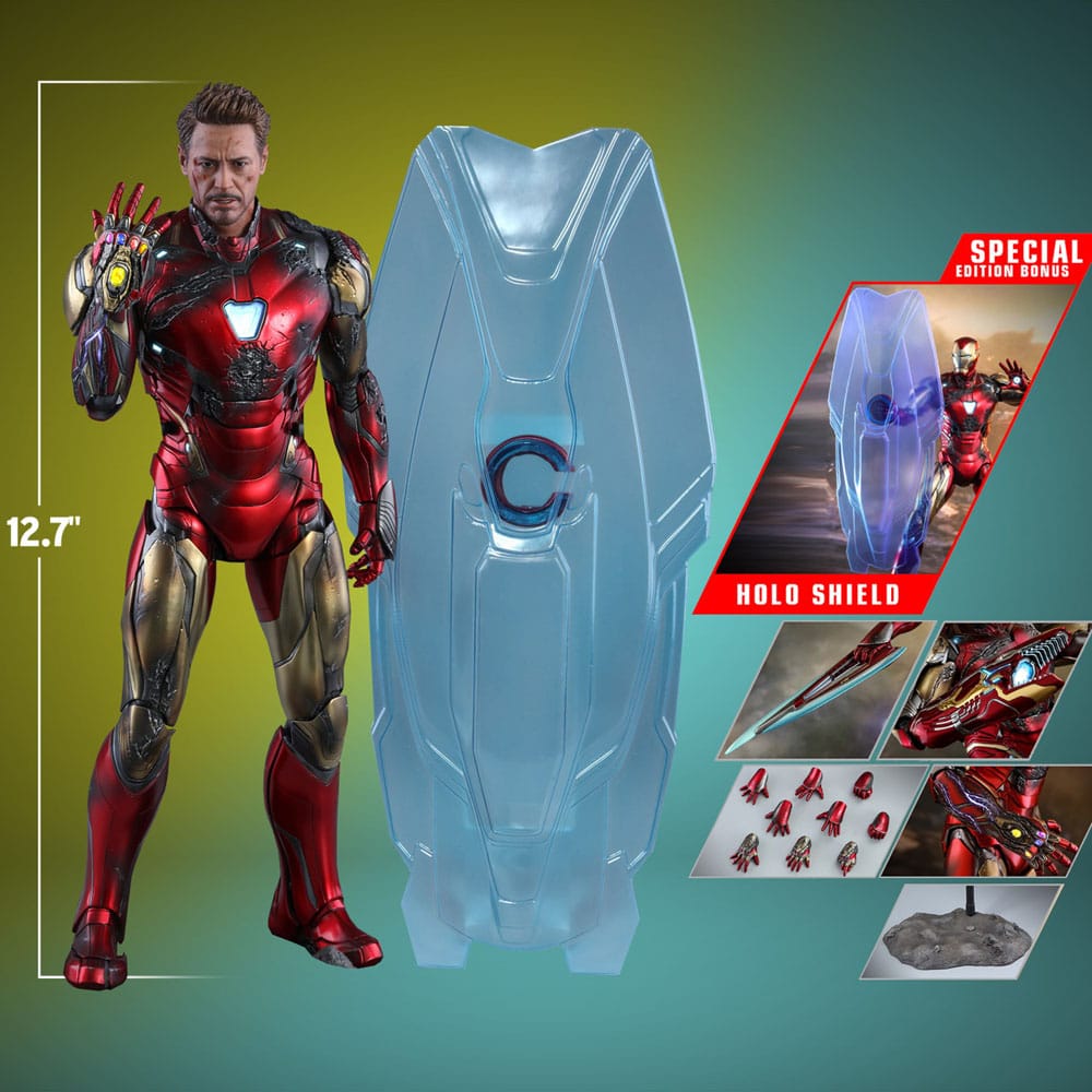 IRON MAN MARK LXXXV BATTLE DAMAGED FIGURA 1/6 AVENGERS ENDGAME 32 CM HOT TOYS SPECIAL EDITION