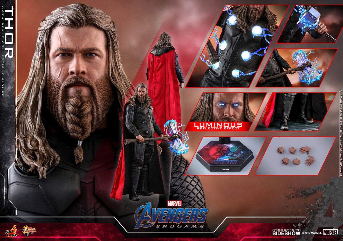 THOR FIGURA 1/6 AVENGERS ENDGAME 32 CM HOT TOYS