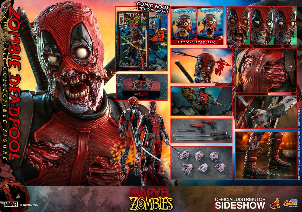ZOMBIE DEADPOOL – FIGURA 1/6 HOT TOYS MARVEL ZOMBIES COMIC MASTERPIECE 31 CM