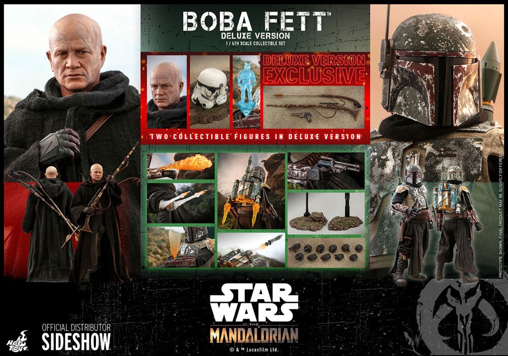 BOBA FETT DELUXE & TUSKEN RAIDER CHIEFTAIN – FIGURAS MOVIE MASTERPIECE 1/6 30 CM (HOT TOYS – STAR WARS THE MANDALORIAN)
