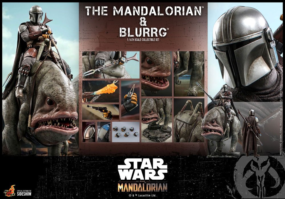 THE MANDALORIAN & BLURRG – STAR WARS THE MANDALORIAN PACK FIGURA 1/6 37 CM HOT TOYS
