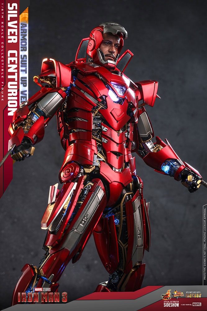 IRON MAN 3 – FIGURA 1/6 SILVER CENTURION (ARMOR SUIT UP VERSION) 32 CM (HOT TOYS – MARVEL)