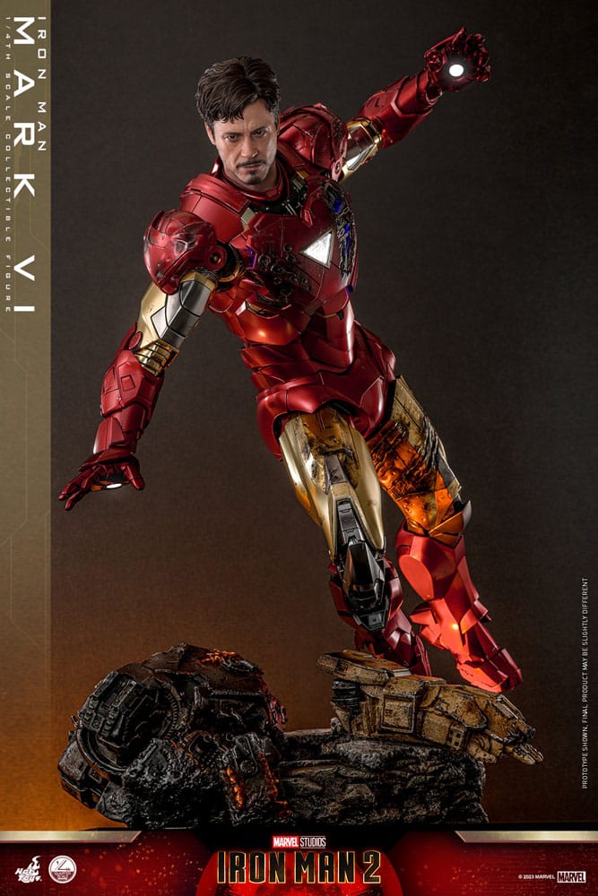 IRON MAN 2 FIGURA 1/4 IRON MAN MARK VI 48 CM | HOT TOYS – LÍNEA QUARTER SCALE