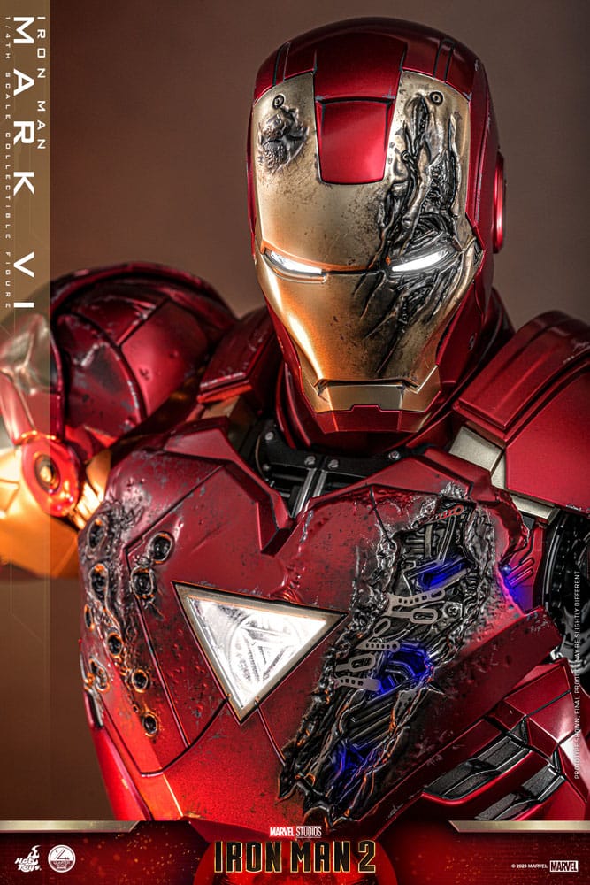 IRON MAN 2 FIGURA 1/4 IRON MAN MARK VI 48 CM | HOT TOYS – LÍNEA QUARTER SCALE